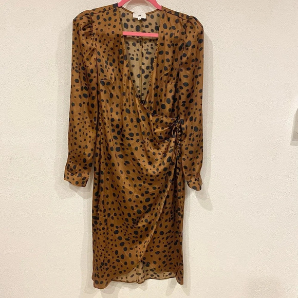 LPA Fabrizia Wrap Dress In Austin Print Size Small EUC - Picture 2 of 5